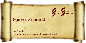 Györe Zsanett névjegykártya