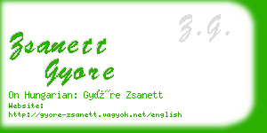 zsanett gyore business card